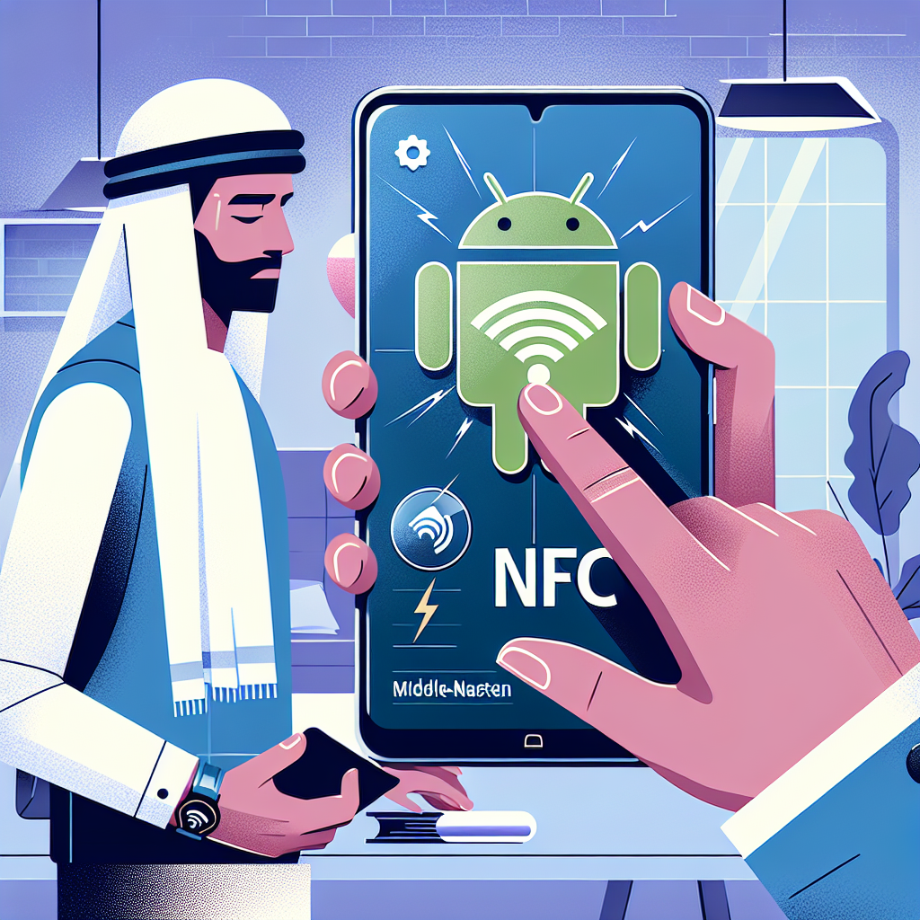 "Ilustrasi cara mengaktifkan NFC pada perangkat Android dengan langkah-langkah sederhana di pengaturan ponsel."